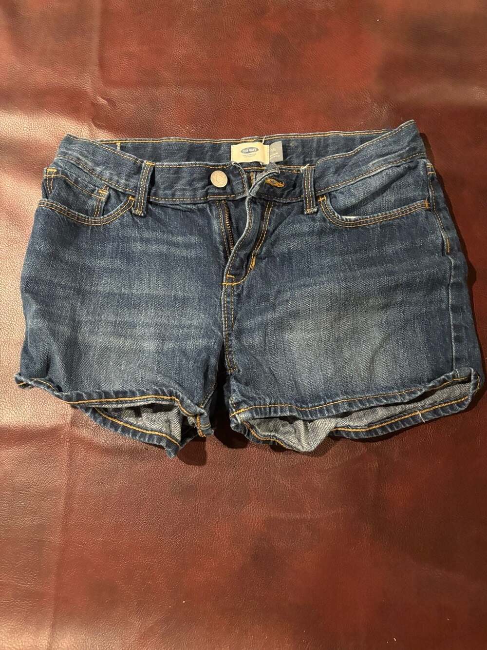 Old Navy Denim Shorts Size 14 Regular Blue Cuffed Jean Cut-Off